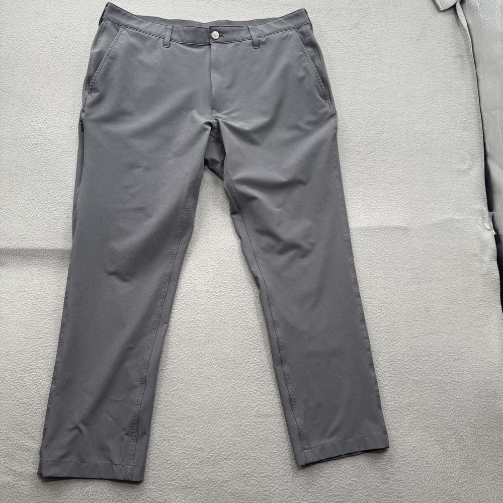 Bluffworks Pants Mens 36x30 Gray Envoy Lightweight Slim Travel Chino Stretch